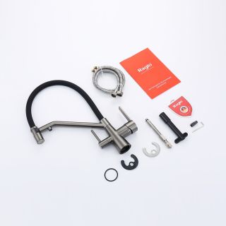 Смеситель для кухни Raglo R80.62.09 с подключением фильтра графит